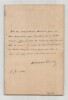 Armand Silvestre - Lettre autographe sign&eacute;e de remerciements - 1890. Armand Silvestre