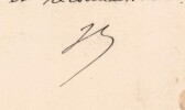 Jules Lema&icirc;tre - Carte de visite autographe sign&eacute;e. Jules Lema&icirc;tre