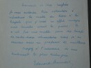 Edouard BOURDET - Lettre Autographe Sign&eacute;e "Recette du Li&egrave;vre &agrave; Royale". &Eacute;douard BOURDET