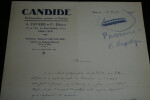 Pierre Gaxotte Lettre autographe sign&eacute;e sur papier ent&ecirc;te "Candide" 2 pages 1936. Pierre Gaxotte