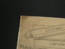 D&eacute;tail de l'ordre dorique du Parth&eacute;non - Dessin original sign&eacute;. Louis Henri Laffill&eacute;e