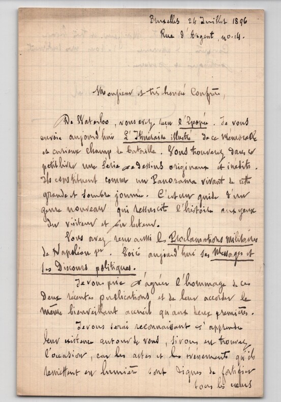 Georges Barral - LETTRE AUTOGRAPHE SIGN&Eacute;E &Agrave; Georges Montorgueil 24 juillet 1896. Georges Barral