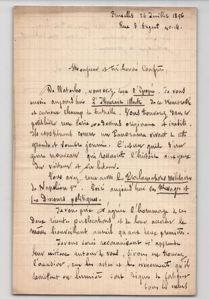 Georges Barral - LETTRE AUTOGRAPHE SIGN&Eacute;E &Agrave; Georges Montorgueil 24 juillet 1896. Georges Barral