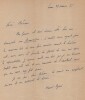 Marcel Aym&eacute; - Lettre autographe sign&eacute;e &agrave; une actrice de Dominique – Th&eacute;&acirc;tre 1951. Marcel Aym&eacute;