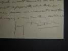 HENRY BATAILLE DRAMATURGE LETTRE AUTOGRAPHE SIGNEE de remerciement 1917. Henry Bataille