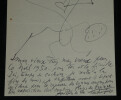 Louis Touchagues - Dessin original et Vœux autographes sign&eacute;s pour No&euml;l de 1950. Louis Touchagues
