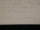 Comte de Loisne - Lettre autographe sign&eacute;e au Comte de Girardin. Auguste de Loisne (Comte de Loisne)