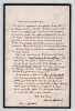 &Eacute;mile Saisset - Lettre autographe sign&eacute;e &agrave; propos de Paul Janet, Renan, Laboulay. &Eacute;mile Saisset