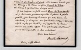 &Eacute;mile Saisset - Lettre autographe sign&eacute;e &agrave; propos de Paul Janet, Renan, Laboulay. &Eacute;mile Saisset
