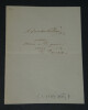 Antonio Ermolao Paoletti - Page avec lignes de texte autographes sign&eacute;es. Antonio Ermolao Paoletti