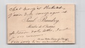 Paul BAUDRY Carte de Visite autographe renvoi d'un croquis 2 pages. Paul BAUDRY