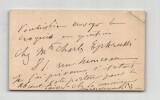 Paul BAUDRY Carte de Visite autographe renvoi d'un croquis 2 pages. Paul BAUDRY