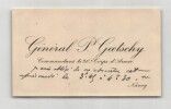 G&eacute;n&eacute;ral Paul-Henri Goetschy - Carte de visite autographe. Paul-Henri Goetschy