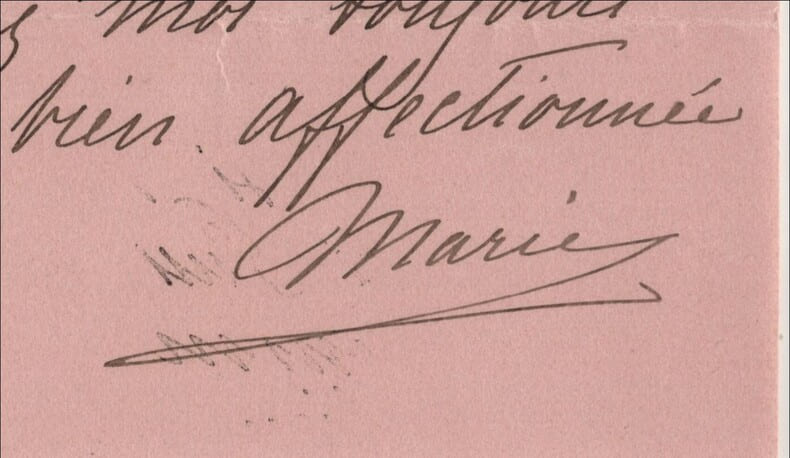 Marie d'Orl&eacute;ans princesse Valdemar de Danemark - Lettre autographe sign&eacute;e 1898. Marie d'Orl&eacute;ans, princesse Valdemar de Danemark