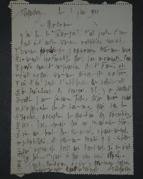 Joseph DE PESQUIDOUX - LETTRE AUTOGRAPHE SIGN&Eacute;E &agrave; Andr&eacute;e MARTIGNON "Le Passager". Joseph DE PESQUIDOUX