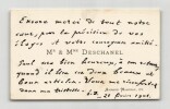 &Eacute;mile Deschanel - &Eacute;crivain - LETTRE AUTOGRAPHE SIGN&Eacute;E le 21 f&eacute;vrier 1901. &Eacute;mile Deschanel