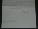 Secr&eacute;tariat particulier du G&eacute;n&eacute;ral de Gaulle - Lettre dactylographi&eacute;e sign&eacute;e de remerciements, &agrave; Monsieur Christian Melchior-Bonnet, 1949. Secr&eacute;tariat ...
