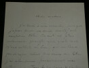 Pierre Gaxotte Lettre autographe sign&eacute;e sur son &eacute;tat de sant&eacute; 2 pages. Pierre Gaxotte