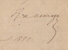 Ricardo de Madrazo - Lettre autographe sign&eacute;e - Ma biographie - 1880. Ricardo de Madrazo