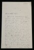 Victorien Sardou, Lettre autographe sign&eacute;e - Attaque d'apoplexie. Victorien Sardou