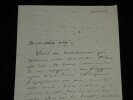 Victorien Sardou, Lettre autographe sign&eacute;e - Attaque d'apoplexie. Victorien Sardou