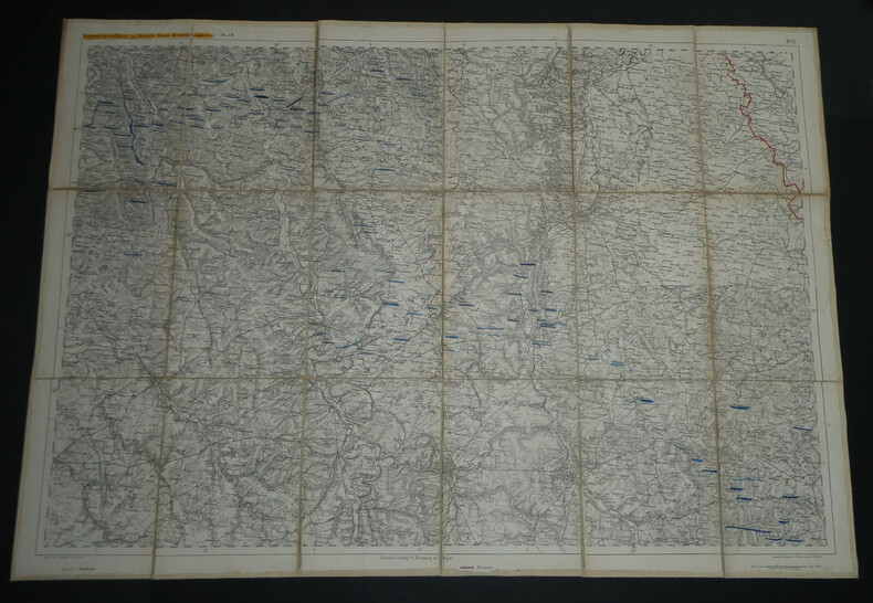 Carte d'un officier allemand - Veille de la grande offensive - GUERRE 14/18. 