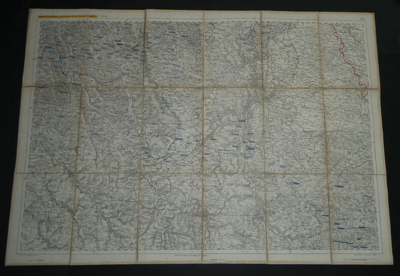 Carte d'un officier allemand - Veille de la grande offensive - GUERRE 14/18. 