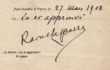 Pouvoir sign&eacute; par Raoul Laparra - Collection coh&eacute;rente de 25 auteurs & musiciens. Raoul Laparra