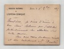 Jules Danb&eacute; - Carte de correspondance autographe sign&eacute;e - 1883. Jules Danb&eacute;