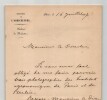 Paul Barbe Lettre autographe sign&eacute;e Instituts agronomiques Paris & Berlin 1887. Paul Barbe