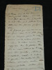 Joseph Denais - Manuscrit autographe sign&eacute; - "Nous sommes fous !.." 2 pages. Joseph Denais
