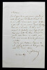 Gustave NADAUD - LETTRE AUTOGRAPHE SIGNEE, [1879]. Gustave Nadaud