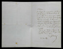 Gustave NADAUD - LETTRE AUTOGRAPHE SIGNEE, [1879]. Gustave Nadaud