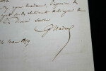 Gustave NADAUD - LETTRE AUTOGRAPHE SIGNEE, [1879]. Gustave Nadaud