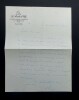 COLONEL REMY - LETTRE AUTOGRAPHE SIGN&Eacute;E, A PROPOS D'UN DEUIL, DAMVILLE 1952. Colonel R&eacute;my (Gilbert Renault)