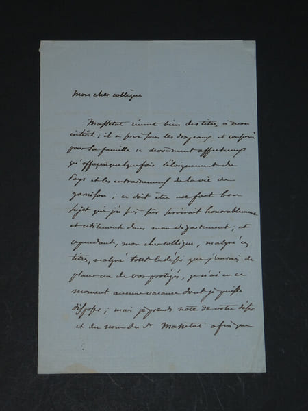 &Eacute;douard DROUYN de LHUYS - Lettre autographe sign&eacute;e - 1854. &Eacute;douard Drouyn de Lhuys
