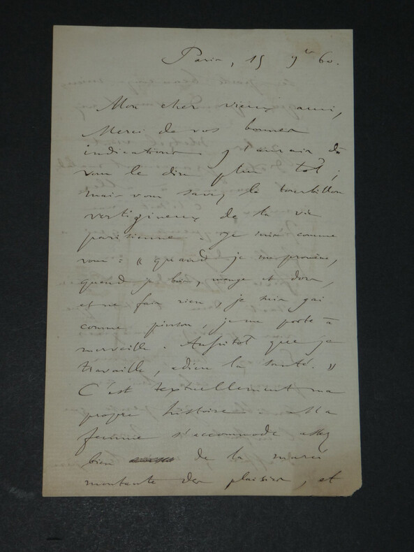 &Eacute;mile Deschanel, &Eacute;crivain - Belle lettre autographe sign&eacute;e, 3 pages, 1860. &Eacute;mile DESCHANEL