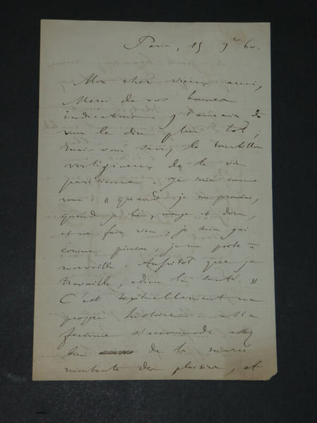 &Eacute;mile Deschanel, &Eacute;crivain - Belle lettre autographe sign&eacute;e, 3 pages, 1860. &Eacute;mile DESCHANEL