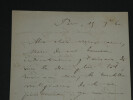 &Eacute;mile Deschanel, &Eacute;crivain - Belle lettre autographe sign&eacute;e, 3 pages, 1860. &Eacute;mile DESCHANEL