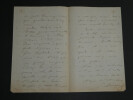 &Eacute;mile Deschanel, &Eacute;crivain - Belle lettre autographe sign&eacute;e, 3 pages, 1860. &Eacute;mile DESCHANEL
