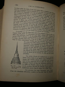 Dessin original signé - Stupa siamois Phra Chedi & Pagode Hô-ryouzi