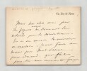 Georges Clairin - Carte lettre autographe sign&eacute;e - "4 dessins qui vont m'amuser". Georges Clairin
