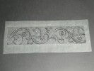 Dessin original sign&eacute; - Rinceau sur une frise de la voie des tombeaux &agrave; Pomp&eacute;i. Louis Henri Laffill&eacute;e