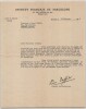 Pierre Deffontaines - Lettre dactylographi&eacute;e sign&eacute;e &agrave; l'Abb&eacute; Morel - 1958. Pierre Deffontaines