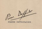 Pierre Deffontaines - Lettre dactylographi&eacute;e sign&eacute;e &agrave; l'Abb&eacute; Morel - 1958. Pierre Deffontaines