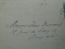 Maurice DONNAY - Lettre Autographe Sign&eacute;e &agrave; Henri Duvernois, Paris, 1925. Maurice DONNAY