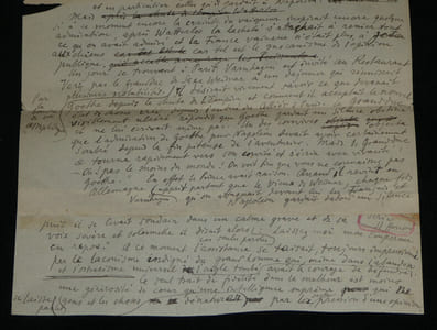 Ferdinand BAC - MANUSCRIT AUTOGRAPHE incomplet - "1815 après Watterloo" - 1 page