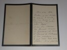 Veuve Emile AUGIER - LETTRE AUTOGRAPHE SIGN&Eacute;E pour la statue, "Arago" - 2 pages. Veuve Emile AUGIER