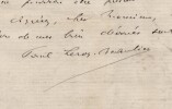 Paul Leroy Beaulieu - Lettre autographe sign&eacute;e - 1882. Paul Leroy Beaulieu