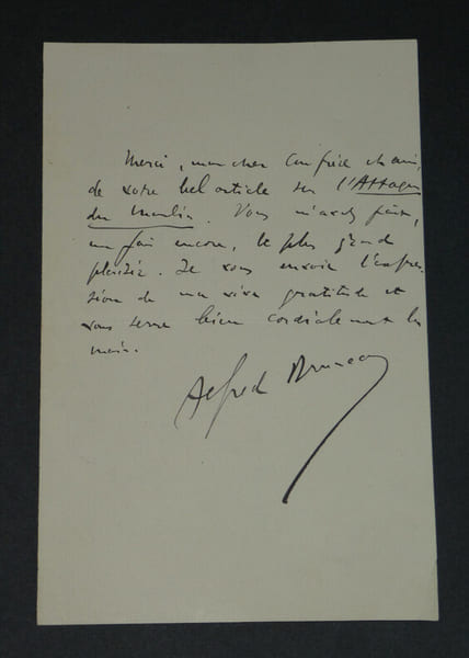 Alfred Bruneau - Lettre autographe sign&eacute;e - "L'attaque du moulin". Alfred Bruneau